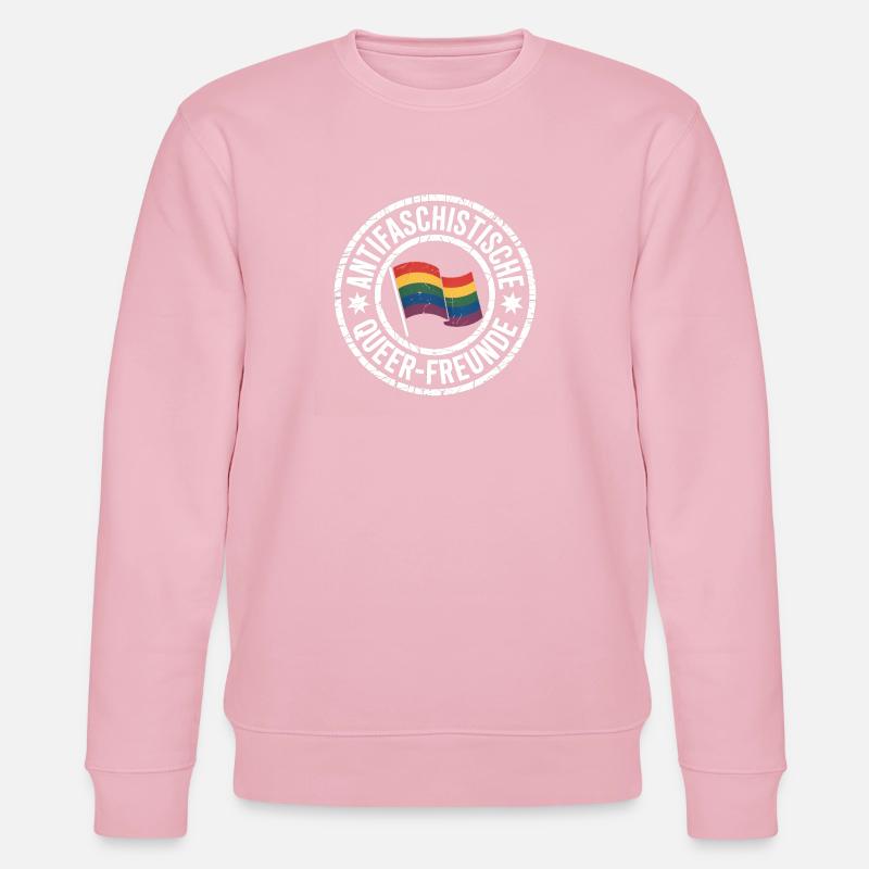 Antifa - Antifascist Merch - Stanley/Stella Unisex Bio-Sweatshirt CHANGER  - Hellrosa