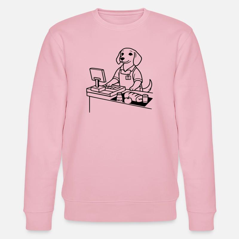 Caissière de chiens de supermarché - Sweat bio CHANGER Stanley/Stella Unisexe - rose pâle