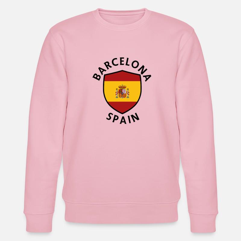 Barcelona Shield Spanien - Stanley/Stella Unisex Bio-Sweatshirt CHANGER  - Hellrosa