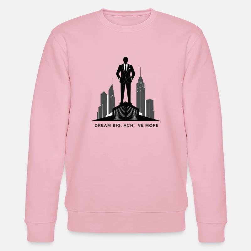 Silhouette d’ambition de la Skyline exécutive - Sweat bio CHANGER Stanley/Stella Unisexe - rose pâle