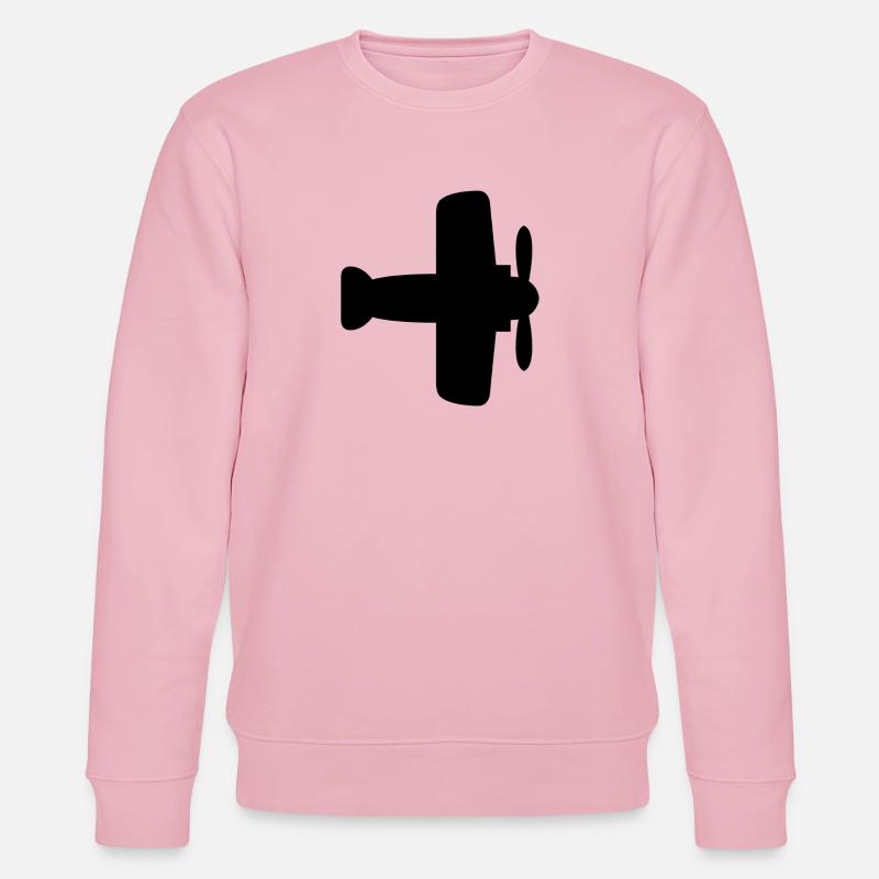 Flugzeug - Stanley/Stella Unisex Bio-Sweatshirt CHANGER  - Hellrosa