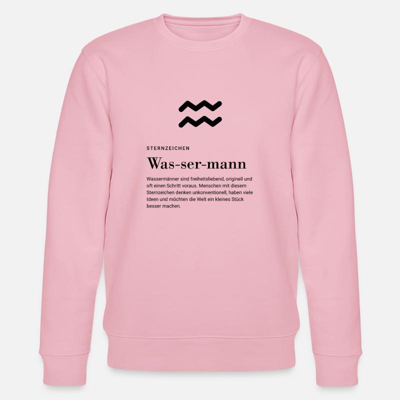 Sternzeichen Wassermann - Stanley/Stella Unisex Bio-Sweatshirt CHANGER  - Hellrosa