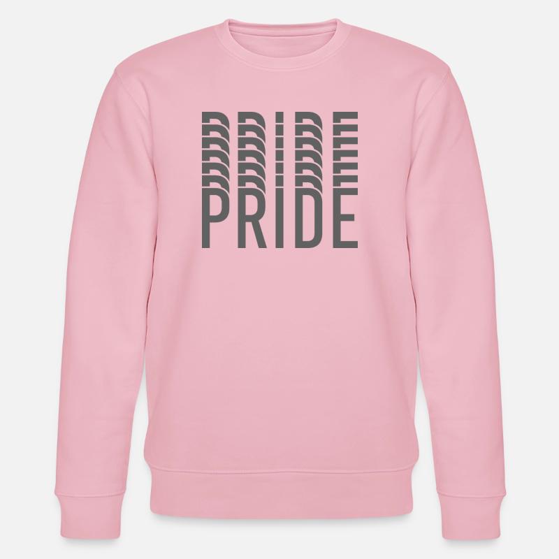 Pride-Monogramm in Grautönen - Stanley/Stella Unisex Bio-Sweatshirt CHANGER  - Hellrosa