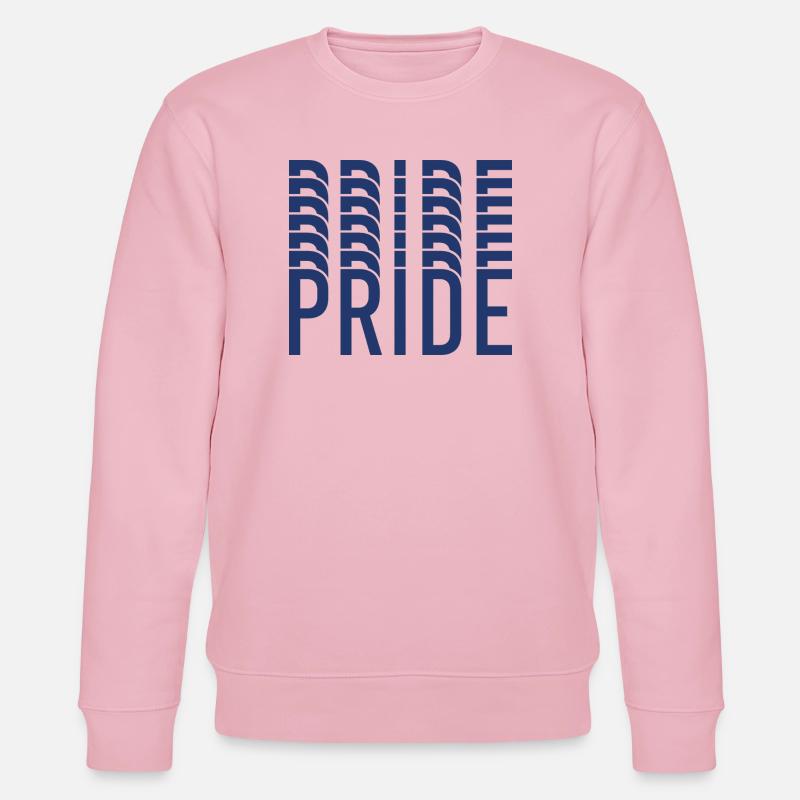 Blue Pride Geometric Pattern - Stanley/Stella CHANGER Unisex Organic Sweatshirt - cotton pink