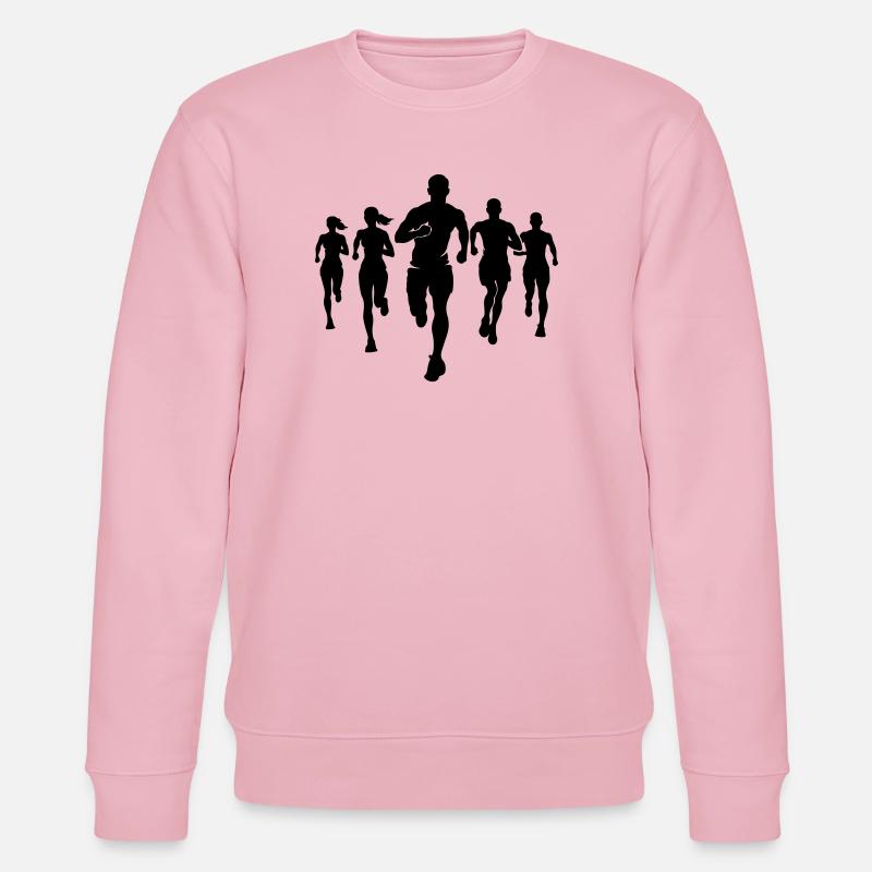 Marathonläufer Team Silhouette Marathon - Stanley/Stella Unisex Bio-Sweatshirt CHANGER  - Hellrosa