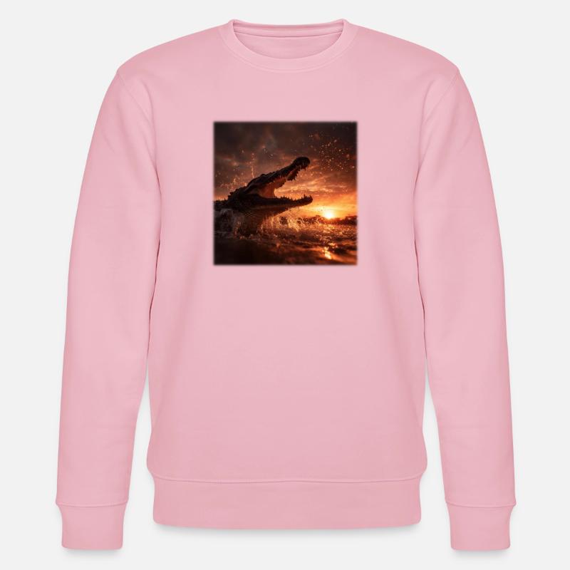 Action des crocodile sauvages : Sunset River - Sweat bio CHANGER Stanley/Stella Unisexe - rose pâle