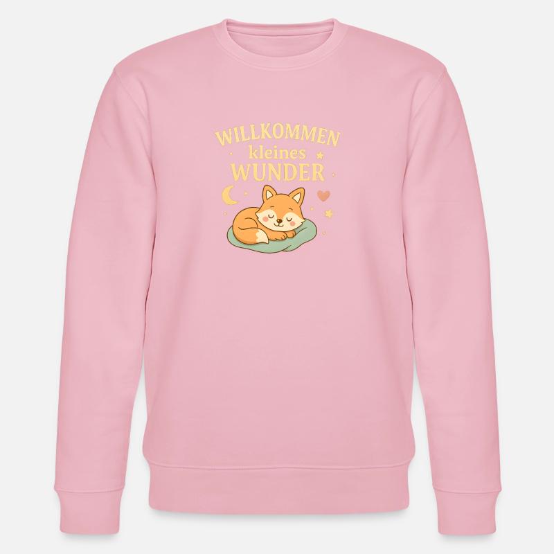 Willkommen kleines Wunder Fuchs Variante - Stanley/Stella Unisex Bio-Sweatshirt CHANGER  - Hellrosa
