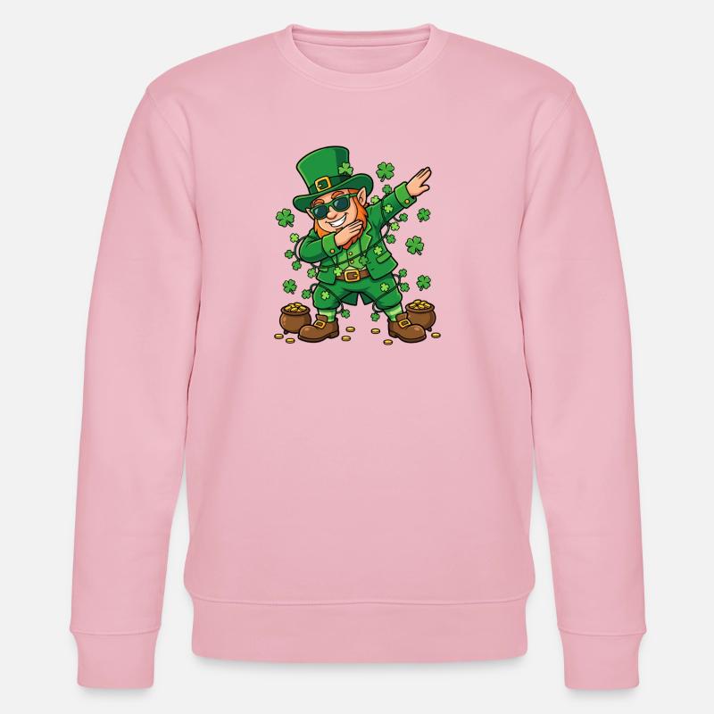 Dabbing Leprechaun St. Patrick's Day Leprechaun - Stanley/Stella Unisex Bio-Sweatshirt CHANGER - Hellrosa