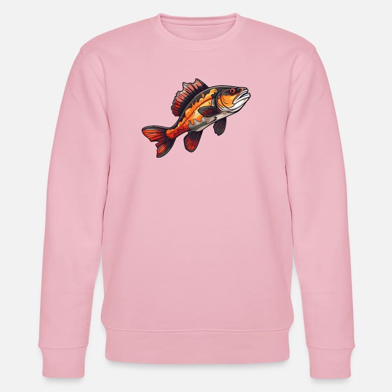 Poisson de dessins animés perches - Sweat bio CHANGER Stanley/Stella Unisexe - rose pâle