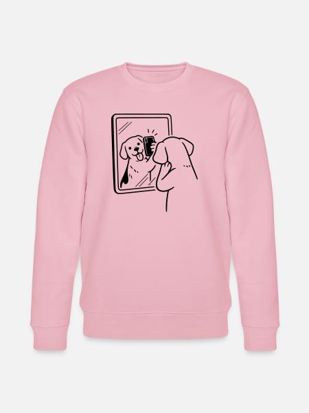 Selfie Dog Dog - Stanley/Stella CHANGER Unisex Organic Sweatshirt - cotton pink
