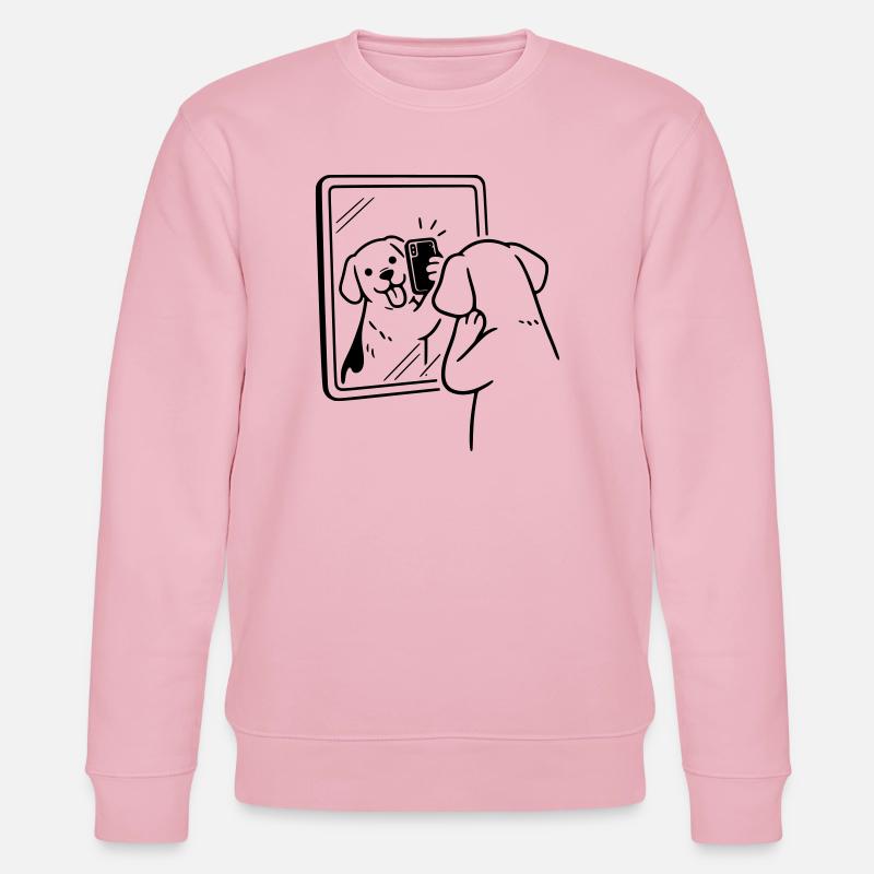 Chien Selfie Chien - Sweat bio CHANGER Stanley/Stella Unisexe - rose pâle