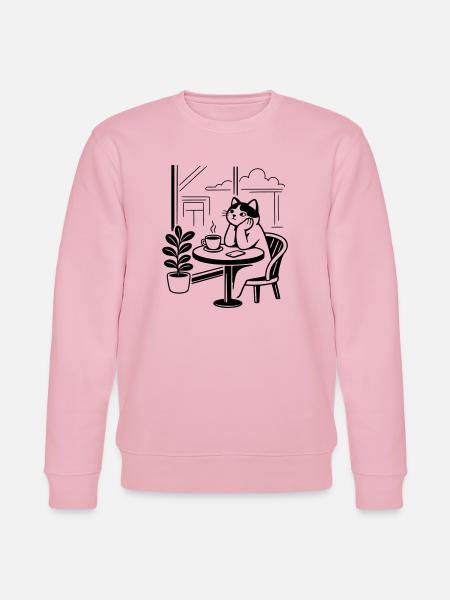 Thoughtful Cat Cafe - Stanley/Stella CHANGER Unisex Organic Sweatshirt - cotton pink