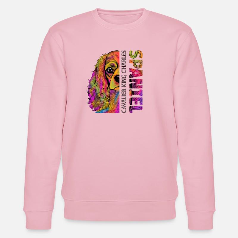 Cavalier King Charles Spaniel - Sweat bio CHANGER Stanley/Stella Unisexe - rose pâle