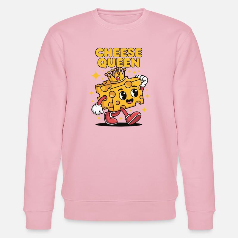 Cheese Queen – Fromage à couronne - Sweat bio CHANGER Stanley/Stella Unisexe - rose pâle