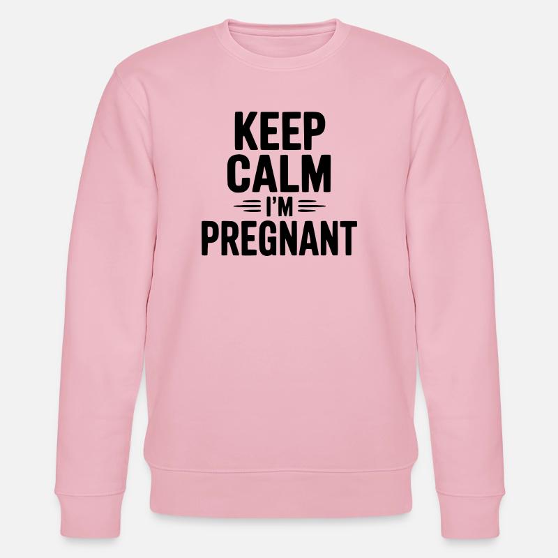 Bleib ruhig, ich bin schwanger. - Stanley/Stella Unisex Bio-Sweatshirt CHANGER  - Hellrosa