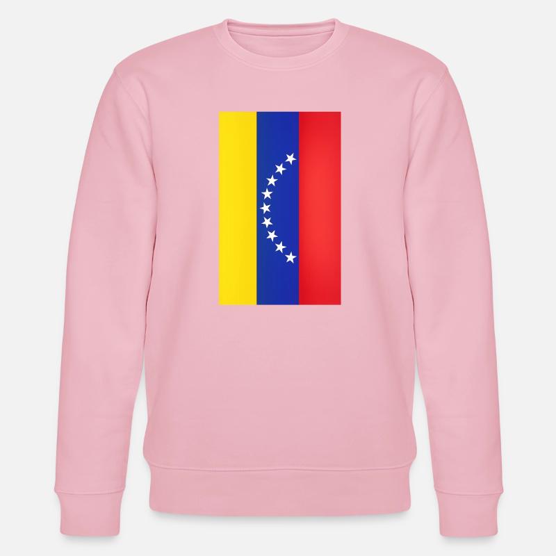 Venezuela-Flaggenbogen-Sterne - Stanley/Stella Unisex Bio-Sweatshirt CHANGER  - Hellrosa
