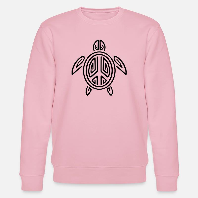 Turtle Peace - Stanley/Stella Unisex Bio-Sweatshirt CHANGER  - Hellrosa
