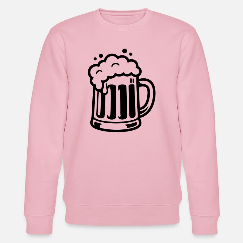 Bierkrug Comic Bier - Stanley/Stella Unisex Bio-Sweatshirt CHANGER  - Hellrosa