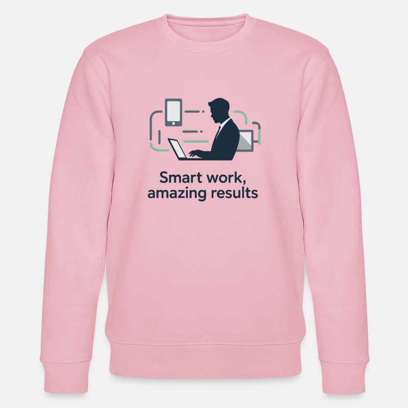 Smart Work Tech Silhouette - Stanley/Stella CHANGER Unisex Organic Sweatshirt - cotton pink