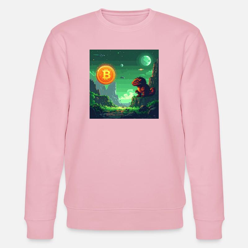 Odyssée Bitcoin dans l’espace - Sweat bio CHANGER Stanley/Stella Unisexe - rose pâle