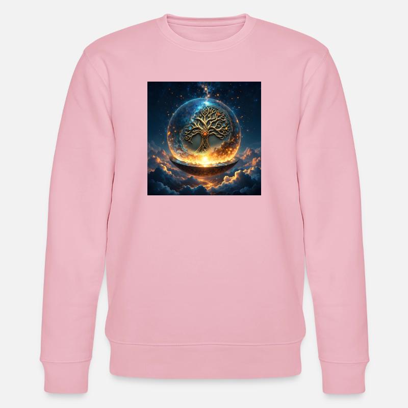 Celestial Orb Tree - Stanley/Stella CHANGER Unisex Organic Sweatshirt - cotton pink