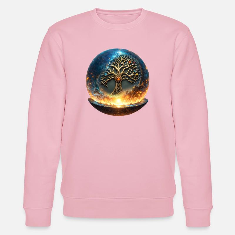 Baum des Lebens im Ballon - Stanley/Stella Unisex Bio-Sweatshirt CHANGER  - Hellrosa