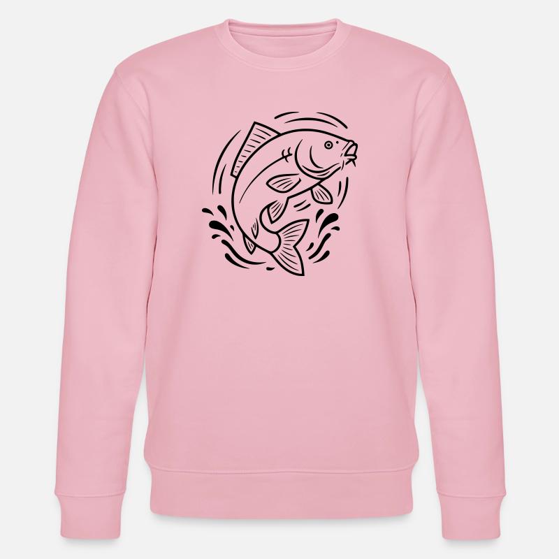 Pêche au poisson sauteur de carpe - Sweat bio CHANGER Stanley/Stella Unisexe - rose pâle