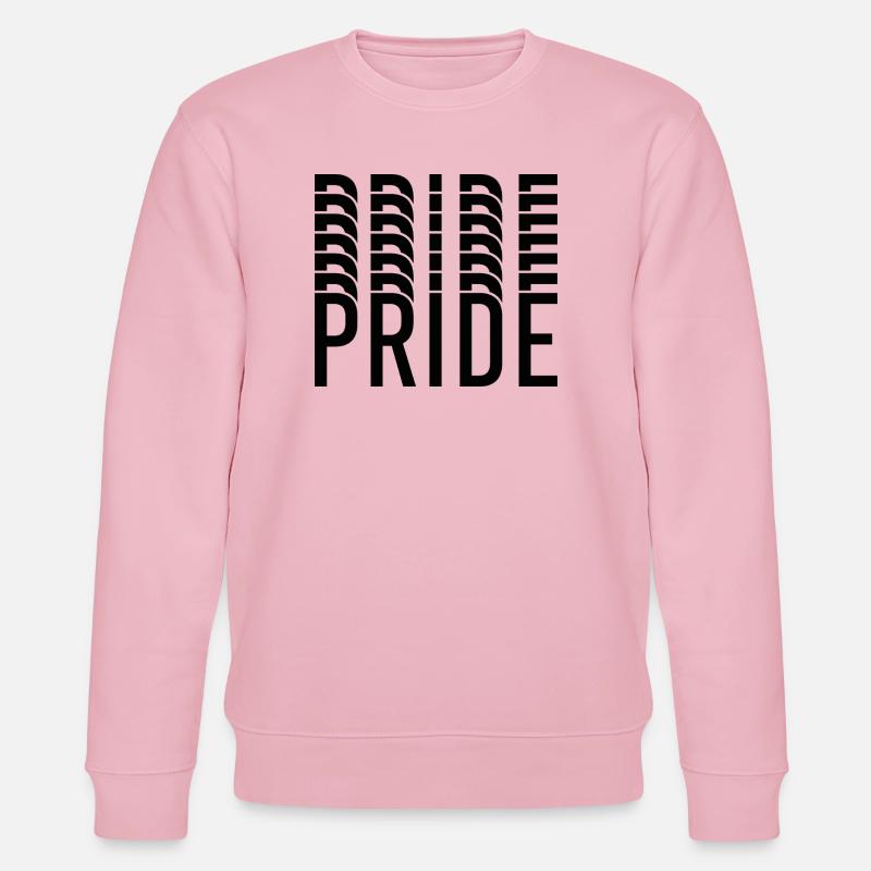 Pride Typography Contrast Pattern - Stanley/Stella CHANGER Unisex Organic Sweatshirt - cotton pink
