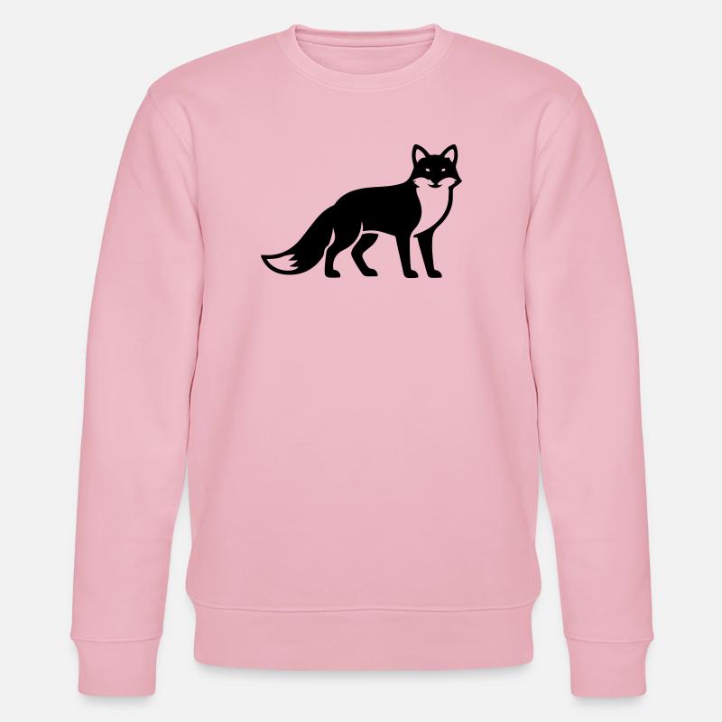 Fuchs Tier Silhouette - Stanley/Stella Unisex Bio-Sweatshirt CHANGER  - Hellrosa
