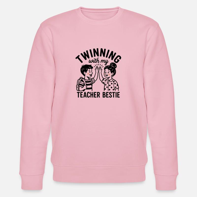 Partnerschaft mit meiner besten Lehrerin - Stanley/Stella Unisex Bio-Sweatshirt CHANGER  - Hellrosa