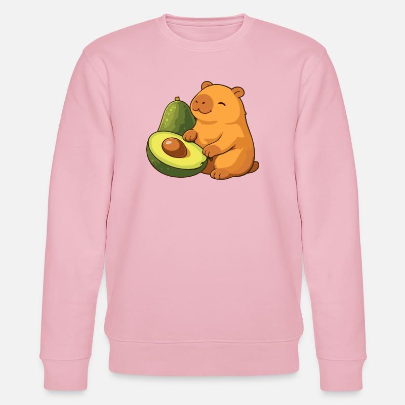Capybara avec avocat - Sweat bio CHANGER Stanley/Stella Unisexe - rose pâle