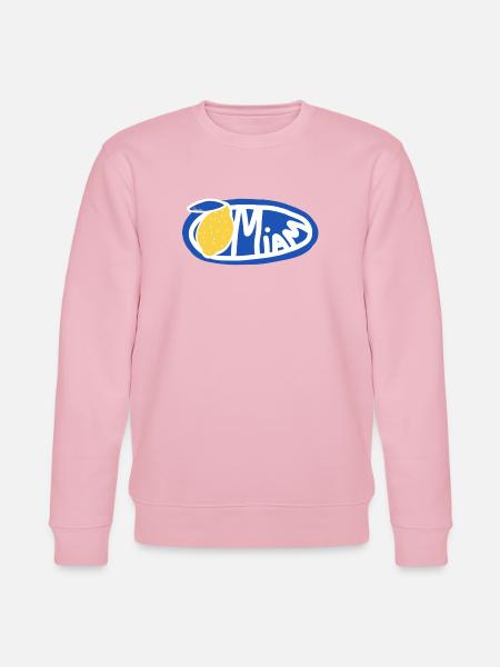 Lemon Yum Blue Retro Oval Logo - Stanley/Stella CHANGER Unisex Organic Sweatshirt - cotton pink
