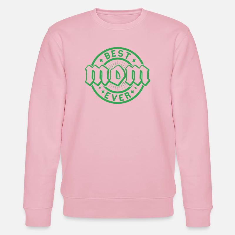 Best Forever Emblem with Hearts - Stanley/Stella CHANGER Unisex Organic Sweatshirt - cotton pink