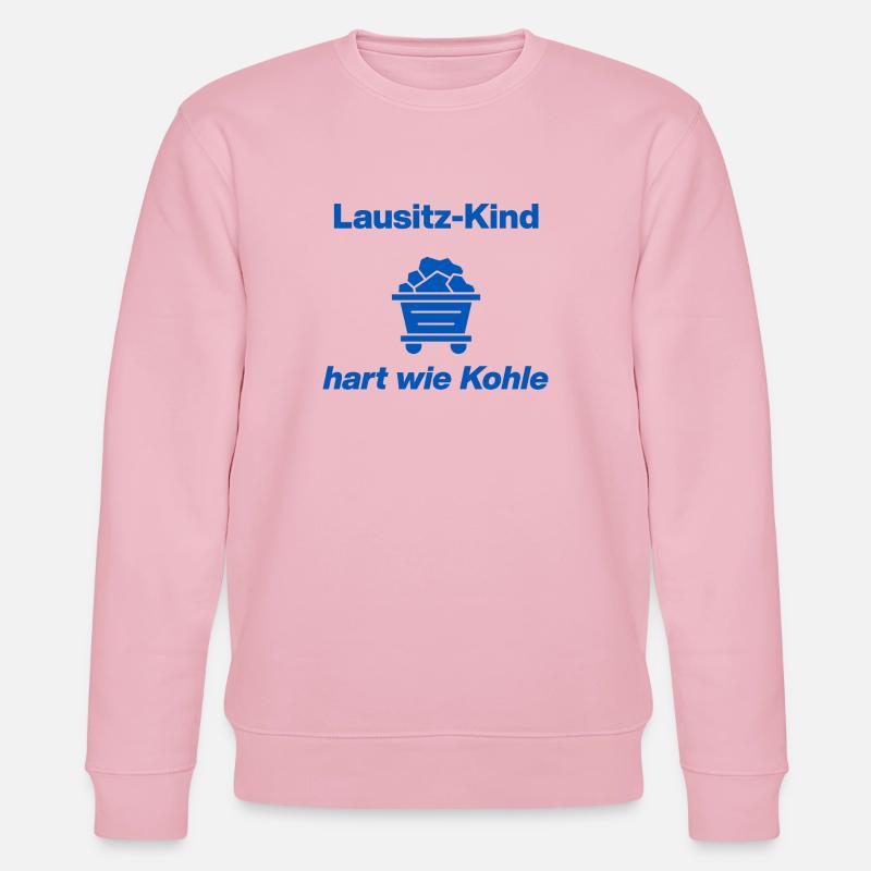 LAUSITZ-KIND: HART WIE KOHLE! - Stanley/Stella Unisex Bio-Sweatshirt CHANGER  - Hellrosa