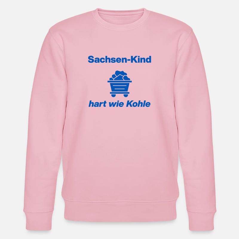 SACHSEN-KIND: HART WIE KOHLE! - Stanley/Stella Unisex Bio-Sweatshirt CHANGER  - Hellrosa
