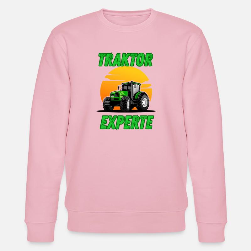 Traktor Experte - Stanley/Stella Unisex Bio-Sweatshirt CHANGER  - Hellrosa