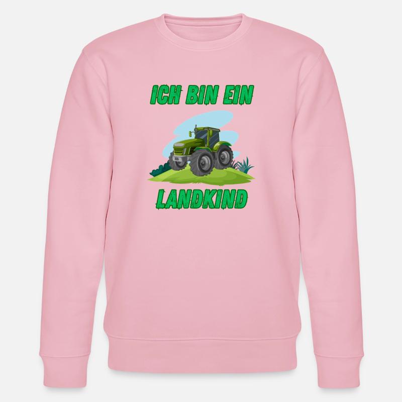 Traktor - Ich bin ein Landkind - Stanley/Stella Unisex Bio-Sweatshirt CHANGER  - Hellrosa