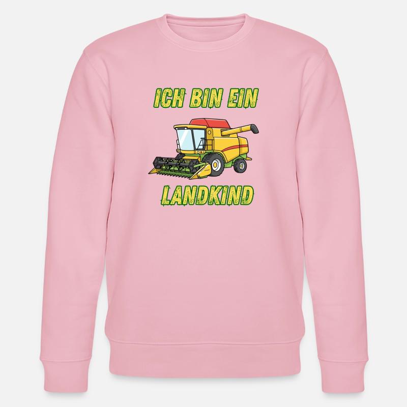 Traktor - Ich bin ein Landkind - Stanley/Stella Unisex Bio-Sweatshirt CHANGER  - Hellrosa