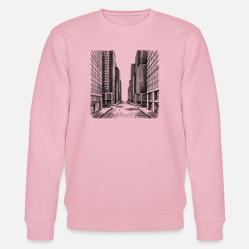 Moderner Straßenzug - Stanley/Stella Unisex Bio-Sweatshirt CHANGER  - Hellrosa