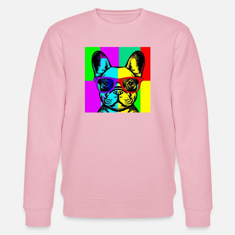 Pop Art Pup - Stanley/Stella Unisex Bio-Sweatshirt CHANGER  - Hellrosa