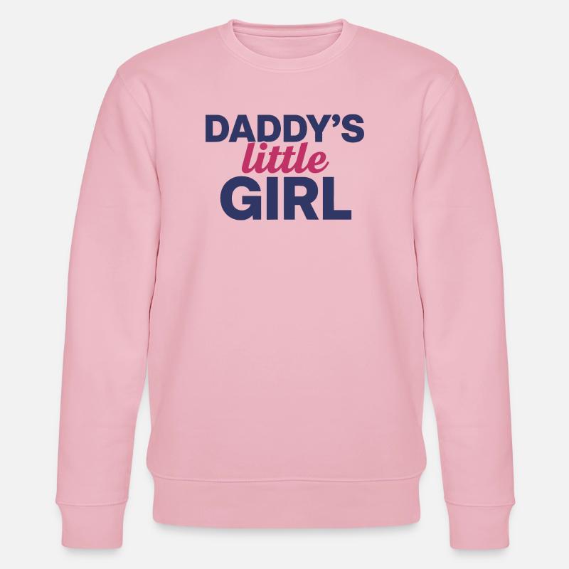 Fars lille pige søde datter-design - Stanley/Stella økologisk unisex-sweatshirt CHANGER  - lys rosa