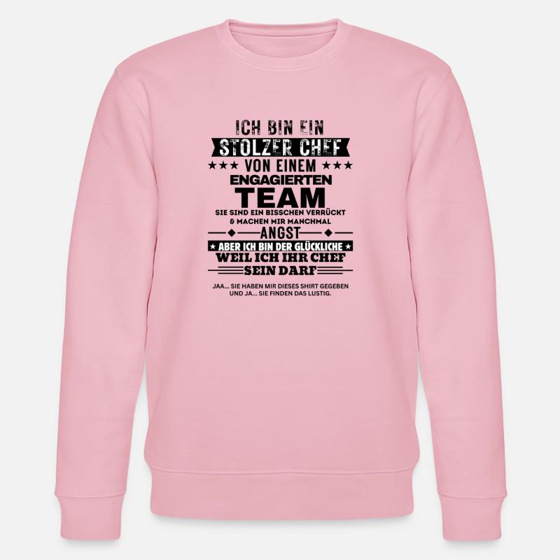 Fier patron d’une équipe dévouée - Sweat bio CHANGER Stanley/Stella Unisexe - rose pâle