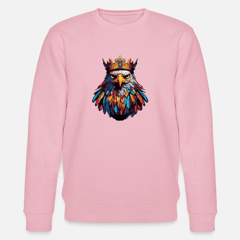 Eagle Comic Crown - Stanley/Stella CHANGER Unisex Organic Sweatshirt - cotton pink