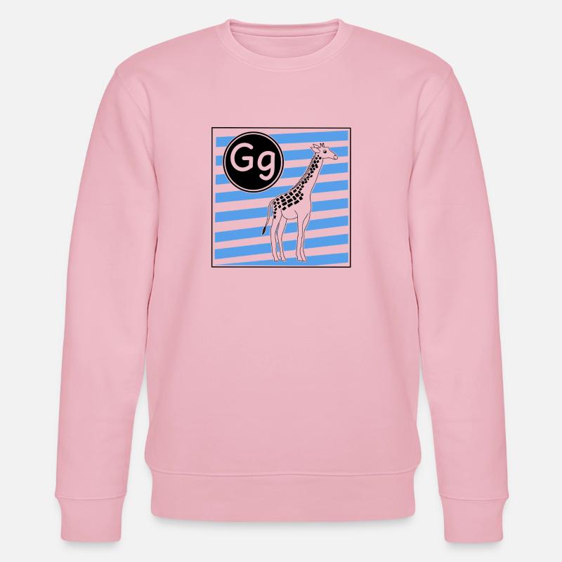 G wie Giraffe - Stanley/Stella Unisex Bio-Sweatshirt CHANGER  - Hellrosa