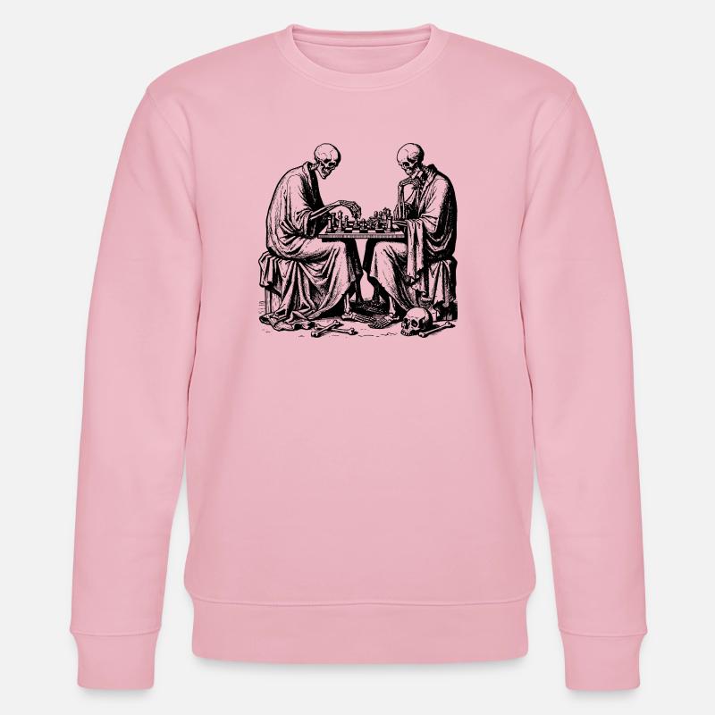 Les squelettes jouent aux échecs - Sweat bio CHANGER Stanley/Stella Unisexe - rose pâle