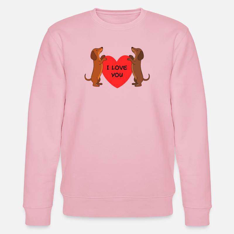 Dackel Liebe  - Stanley/Stella Unisex Bio-Sweatshirt CHANGER  - Hellrosa