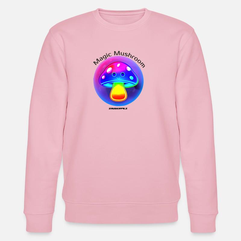 Leuchtender Regenbogenpilz Neon - Stanley/Stella Unisex Bio-Sweatshirt CHANGER  - Hellrosa