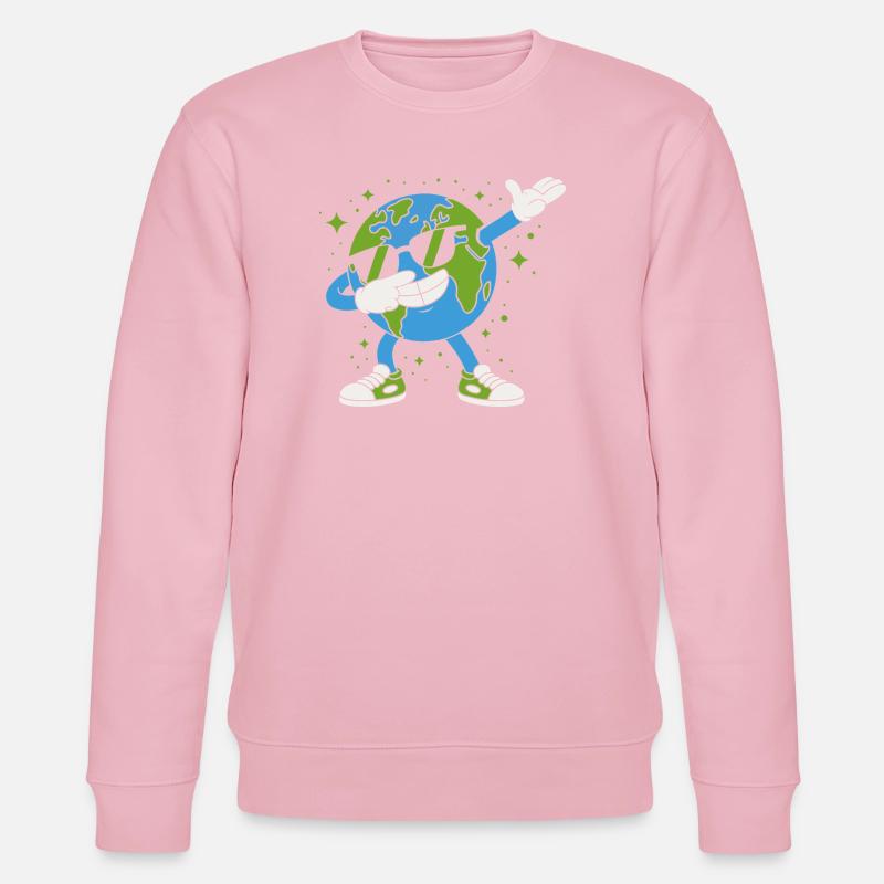 Erdmaskottchen-Kugelrille - Stanley/Stella Unisex Bio-Sweatshirt CHANGER  - Hellrosa