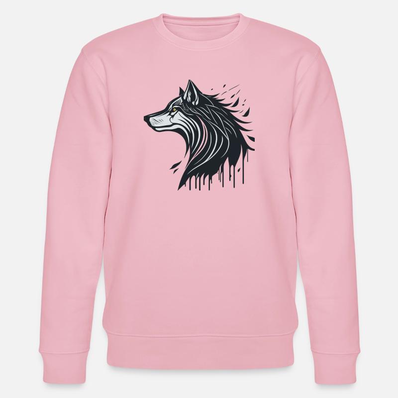 Spektraler Wolf - Stanley/Stella Unisex Bio-Sweatshirt CHANGER  - Hellrosa
