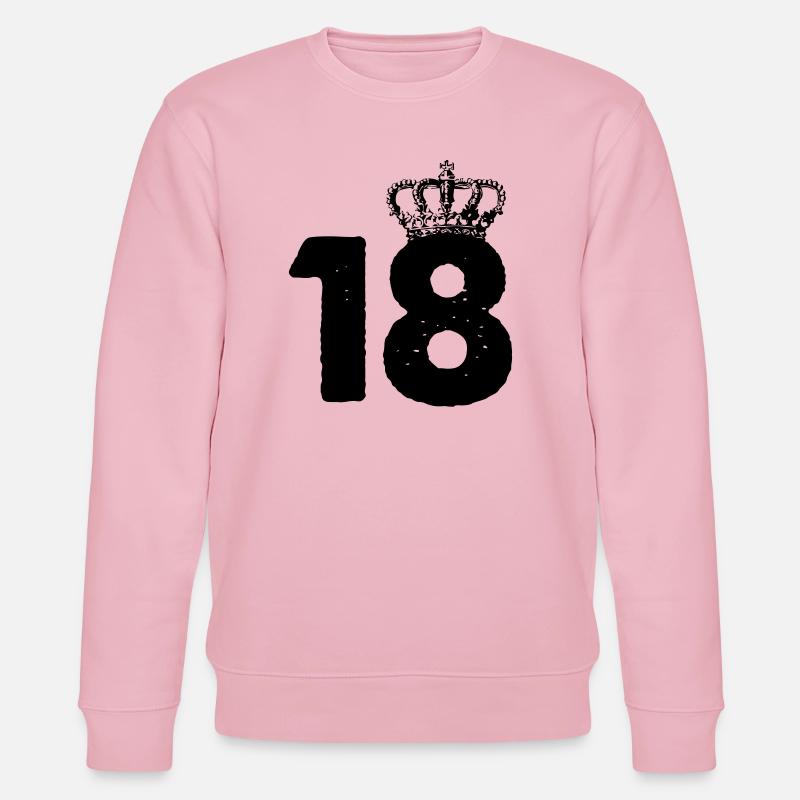 18 Corone - Felpa ecologica unisex CHANGER di Stanley/Stella - rosa chiaro